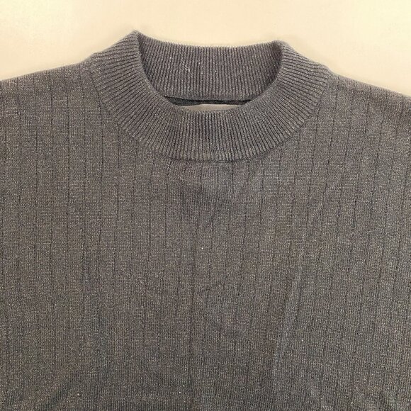 Sag Harbor Womens Black Short Sleeve Ribbed Knit Crewneck Sweater Size XL - Picture 8 of 9
